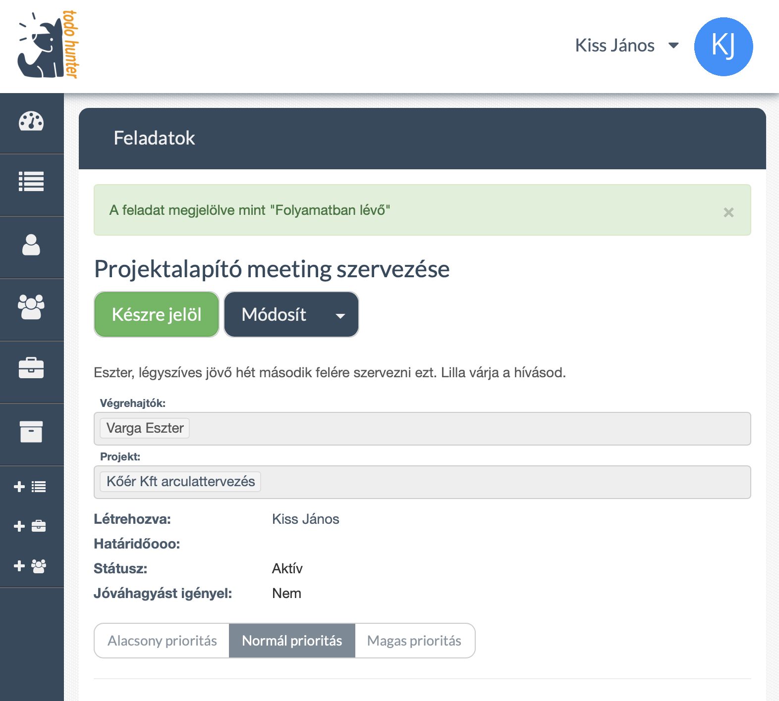 Todo Hunter online feladatkezelő szoftver - Reszponzív kialakítás